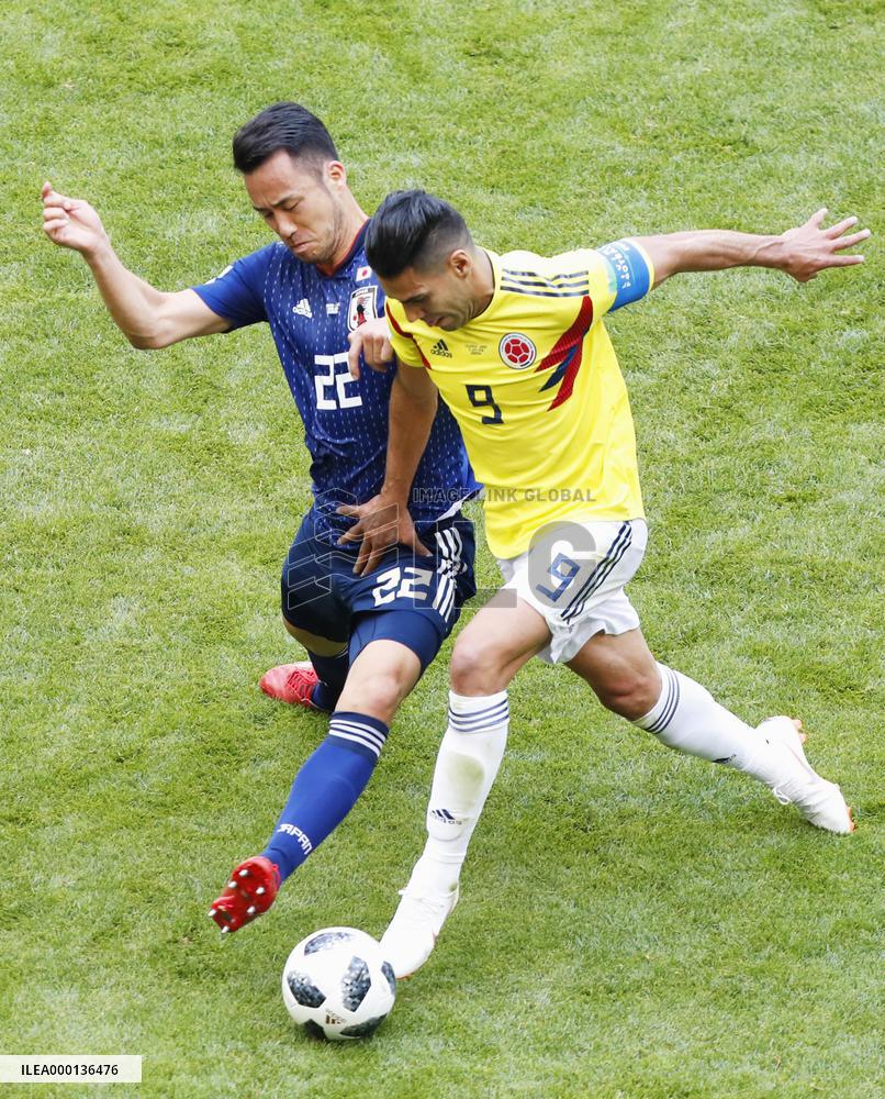 Football: Japan vs Colombia at World Cup