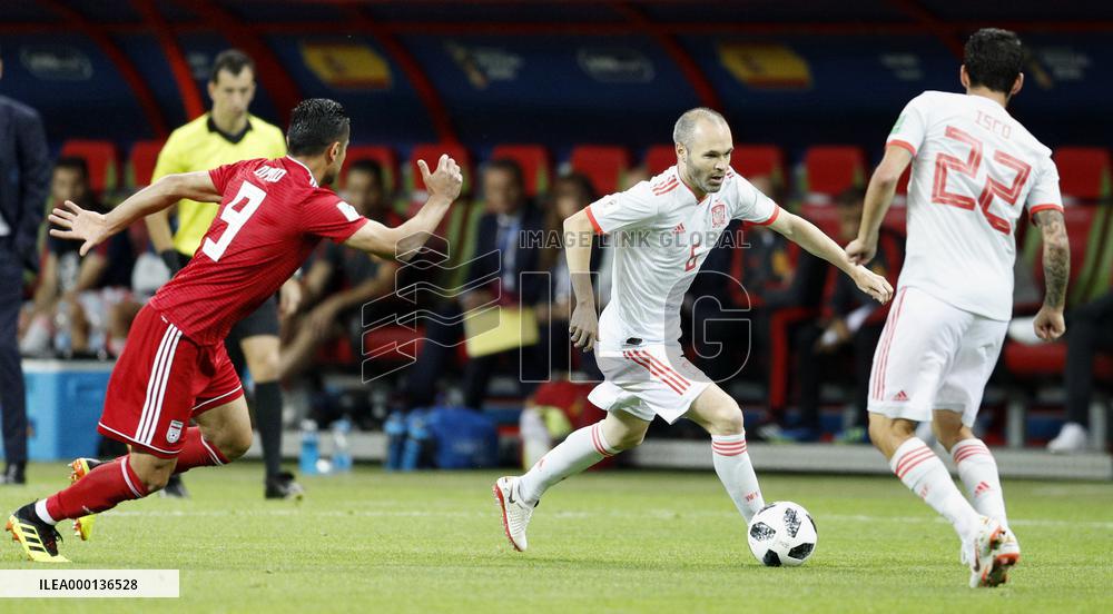 Football: Spain vs Iran at World Cup