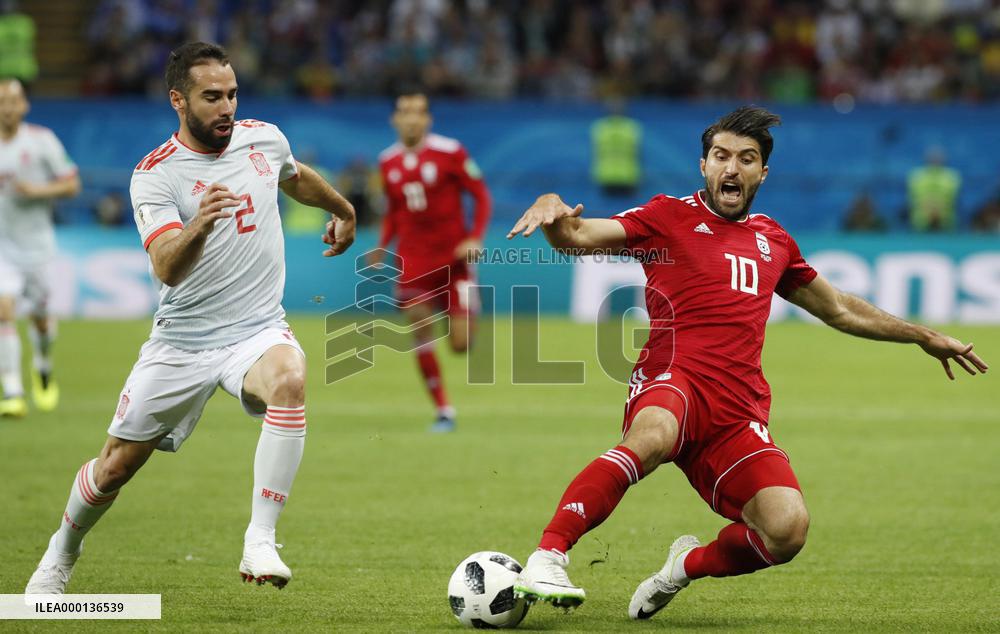 Football: Spain vs Iran at World Cup