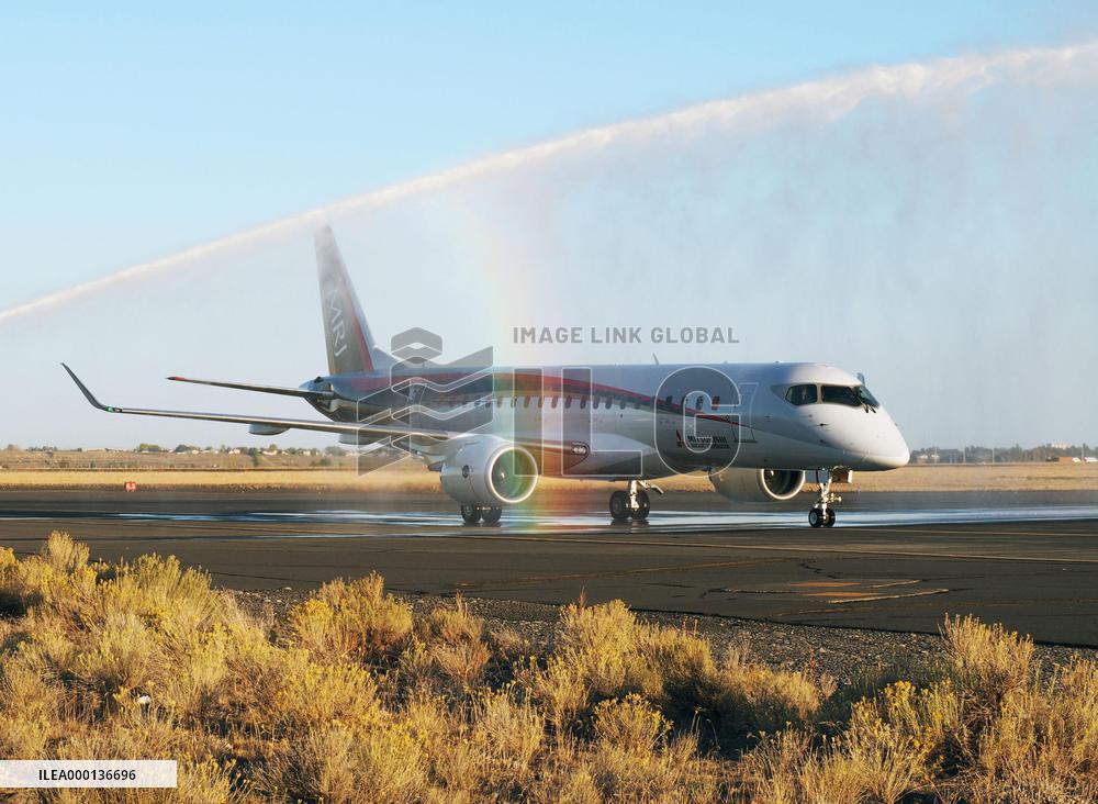 Prototype of Japanese-made MRJ commercial aircraft