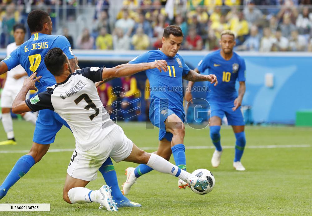 Football: Brazil vs Costa Rica at World Cup