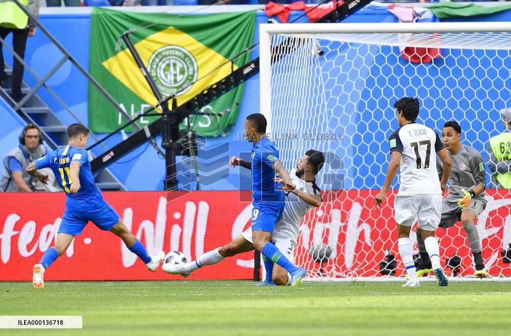 Football: Brazil vs. Costa Rica at World Cup