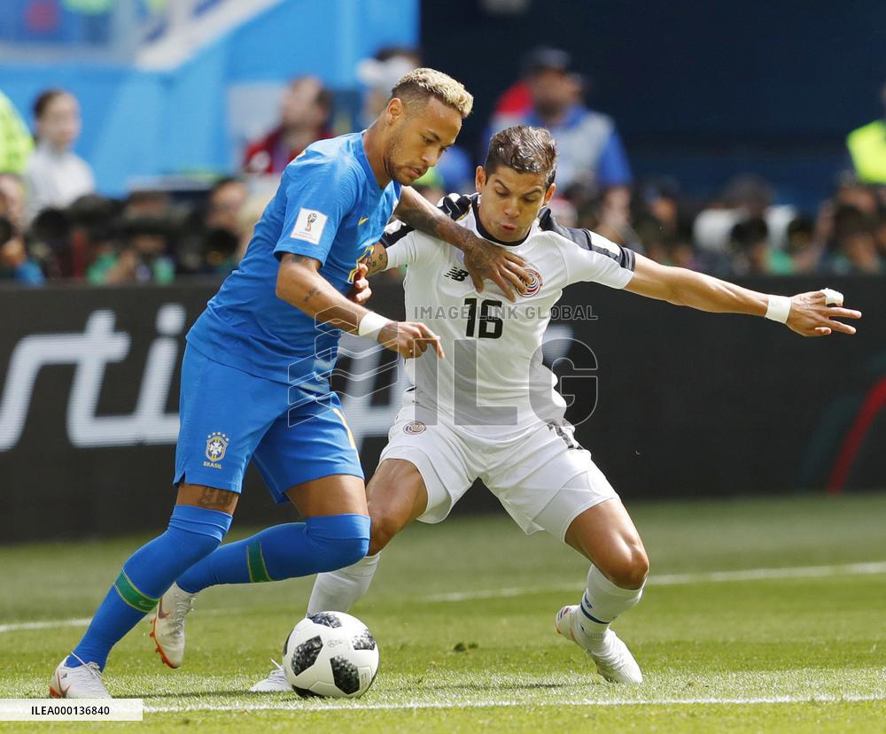 Football: Brazil vs Costa Rica at World Cup