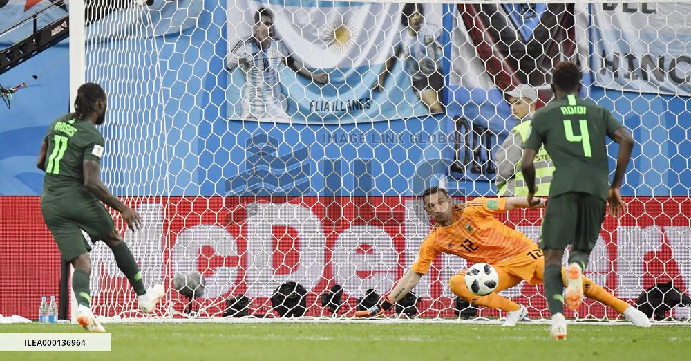 Football: Nigeria vs Argentina at World Cup