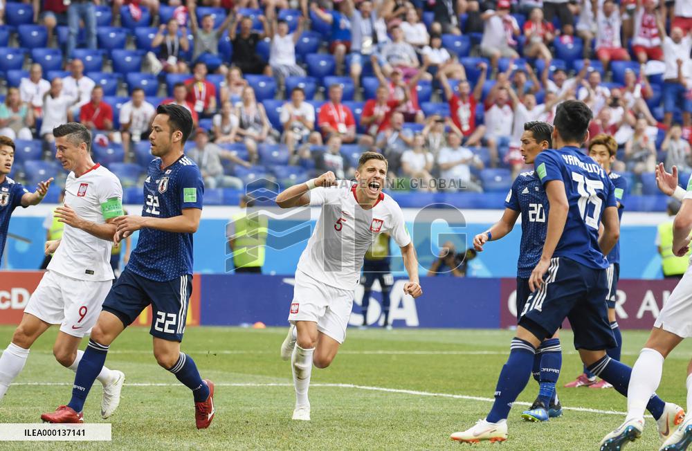 Football: Japan vs Poland at World Cup