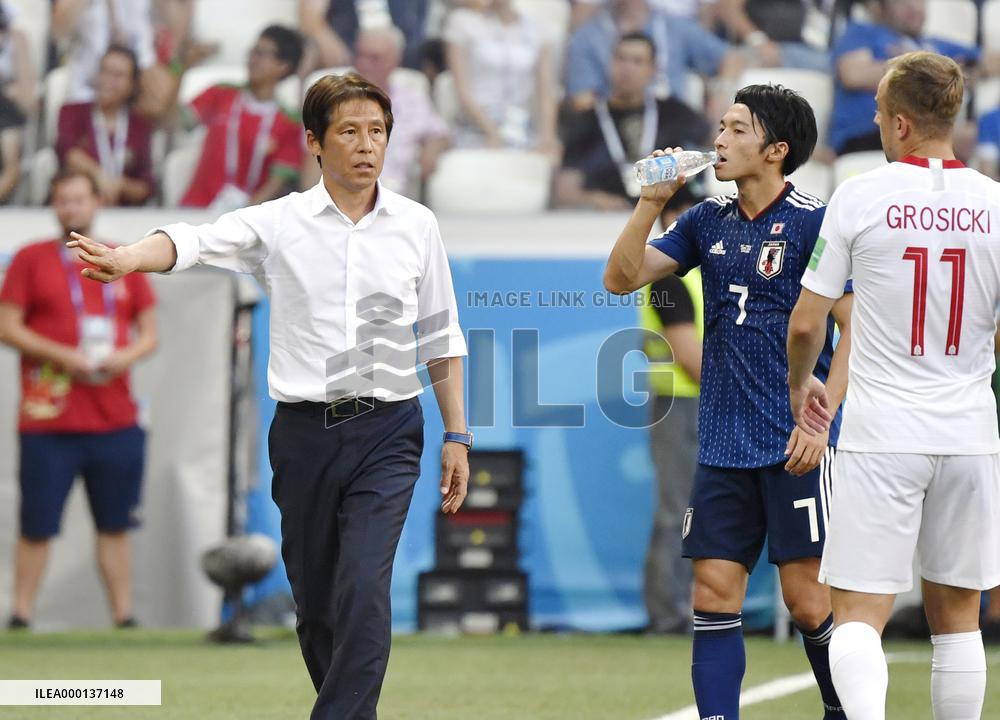 Football: Japan vs Poland at World Cup