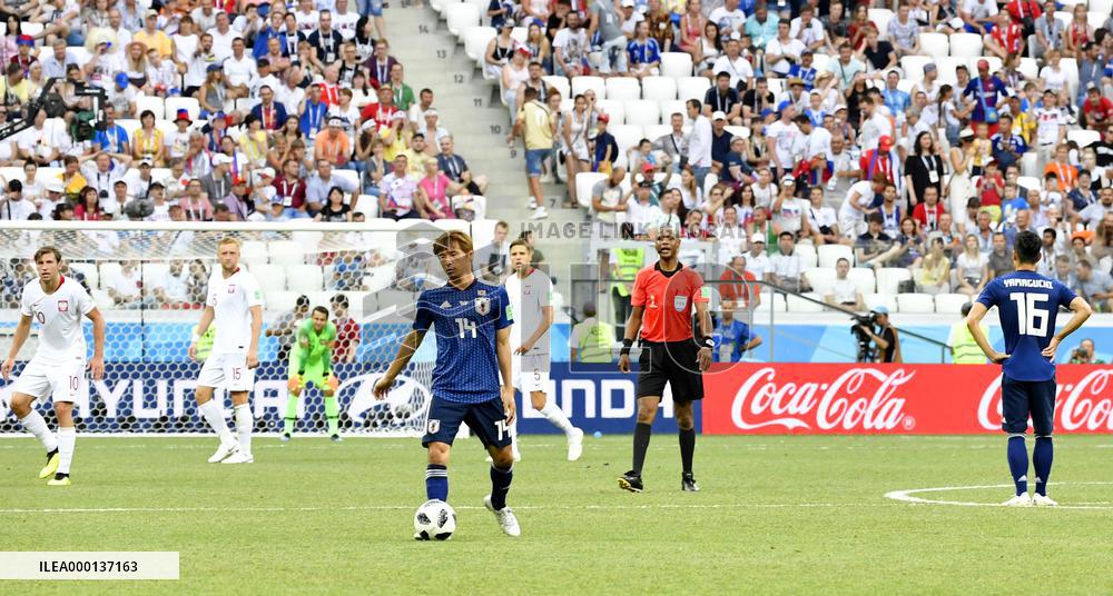 Football: Japan vs Poland at World Cup