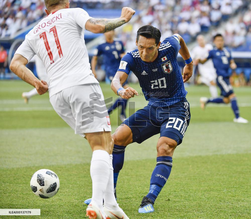 Football: Japan vs Poland at World Cup
