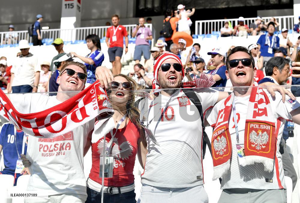 Football: Japan vs Poland at World Cup