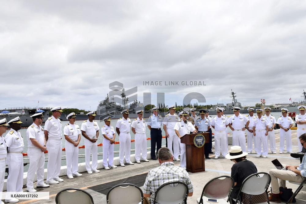 U.S.-led naval drill in Pacific starts without China