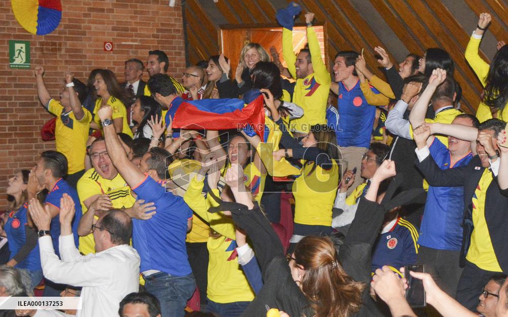 Football: Japan vs Colombia at World Cup