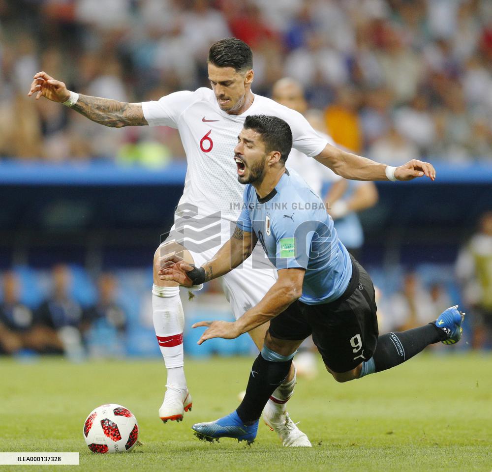 Football: Uruguay vs Portugal at World Cup