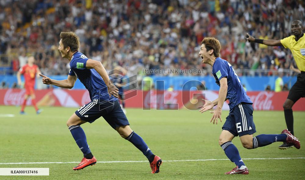 Football: Japan vs Belgium