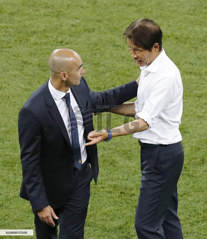 Football: Japan vs Belgium at World Cup