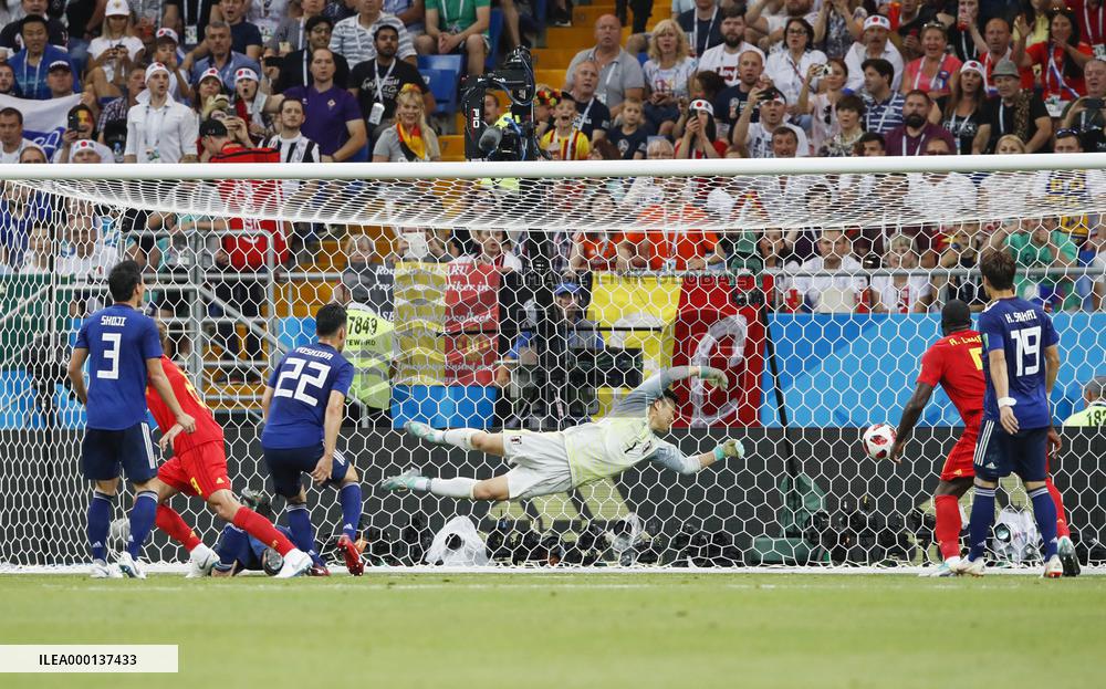 Football: Japan vs Belgium