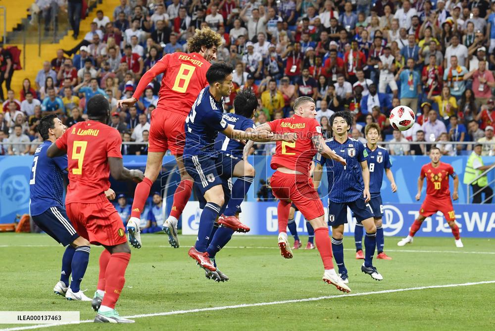 Football: Japan vs Belgium at World Cup