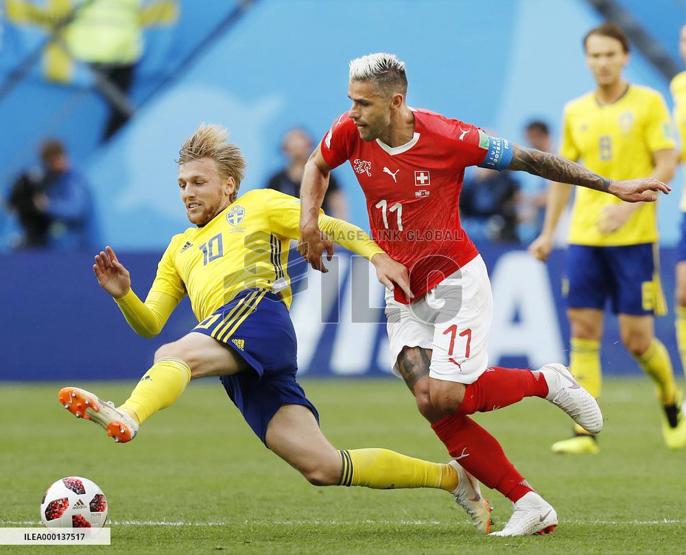 Football: Sweden vs Switzerland at World Cup