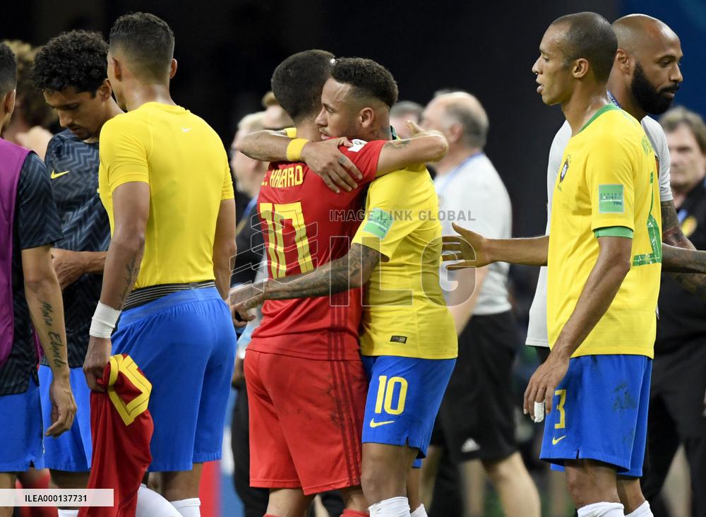 Football: Belgium vs Brazil at World Cup
