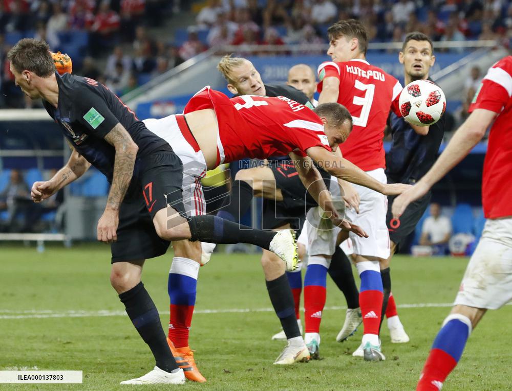Football: Croatia vs Russia at World Cup
