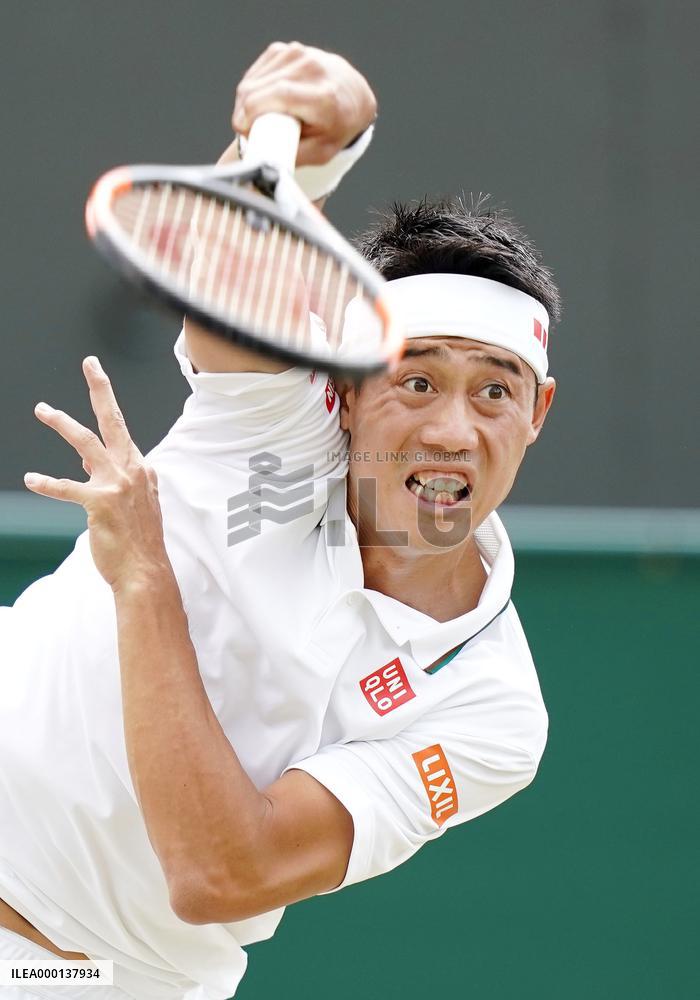 Tennis: Nishikori at Wimbledon
