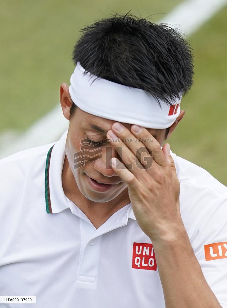 Tennis: Nishikori at Wimbledon