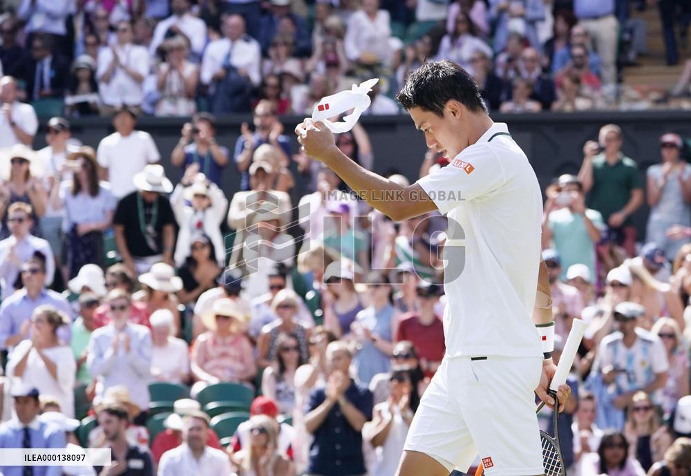 Tennis: Nishikori at Wimbledon