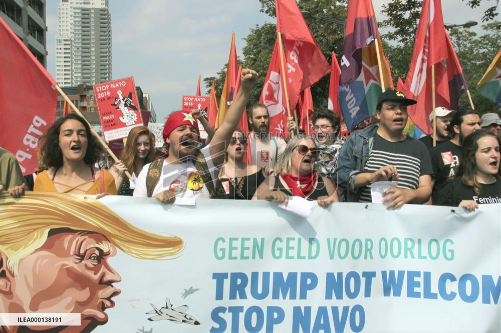Anti-Trump protest in Brussels