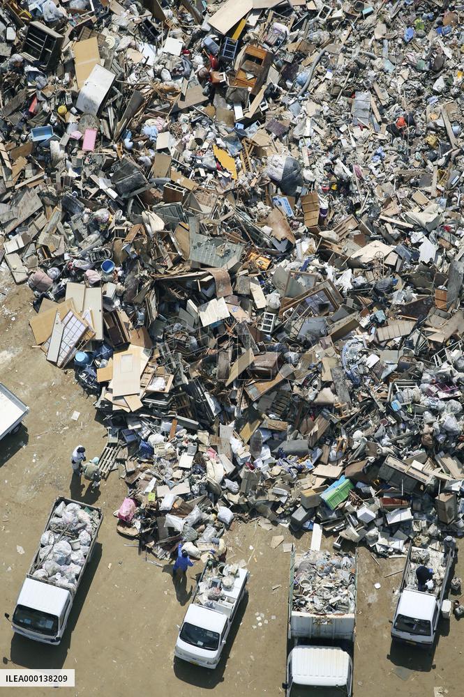 Aftermath of torrential rains in western Japan