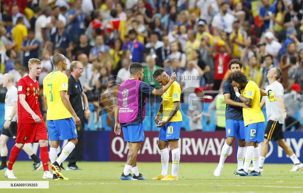 Football: Belgium vs Brazil at World Cup