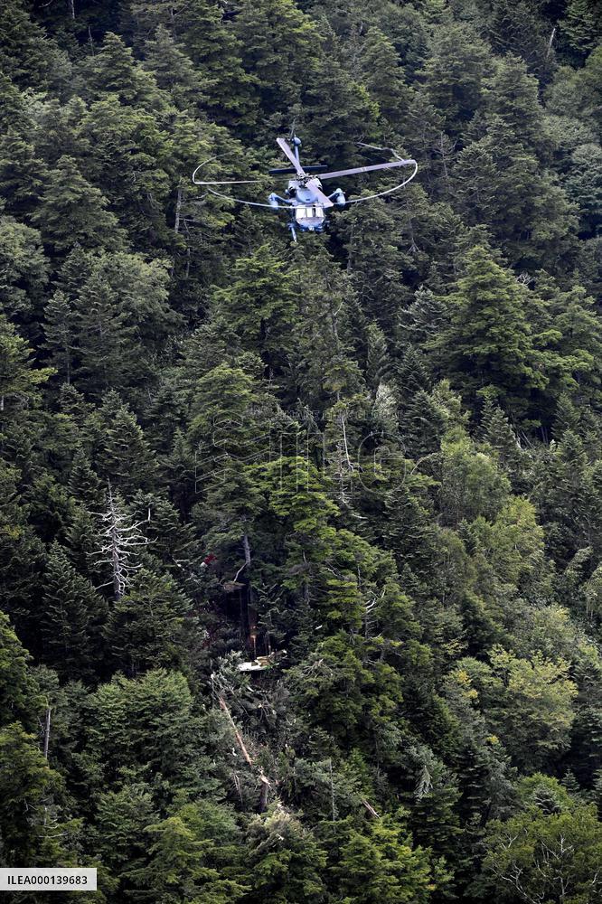 Helicopter crash in eastern Japan