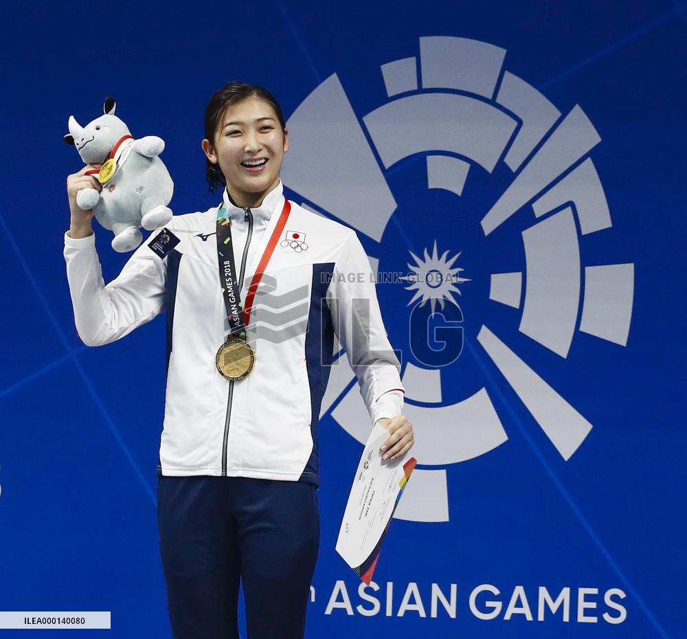 Asian Games: Japan's Ikee wins 100m freestyle gold