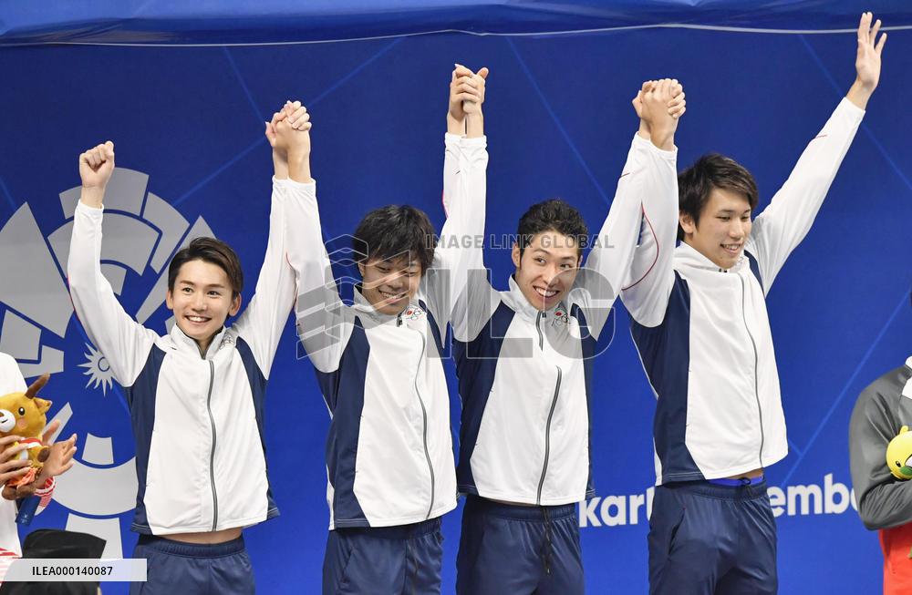 Asian Games: Japan wins gold in 4x200 freestyle relay