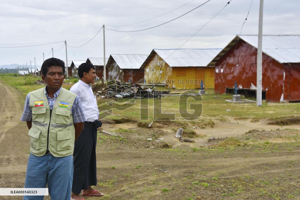 Houses for Rohingya Muslims in western Myanmar
