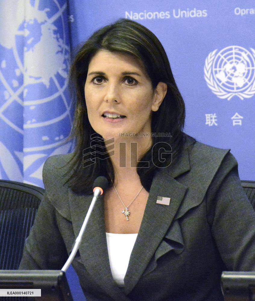U.S. envoy to U.N. Nikki Haley