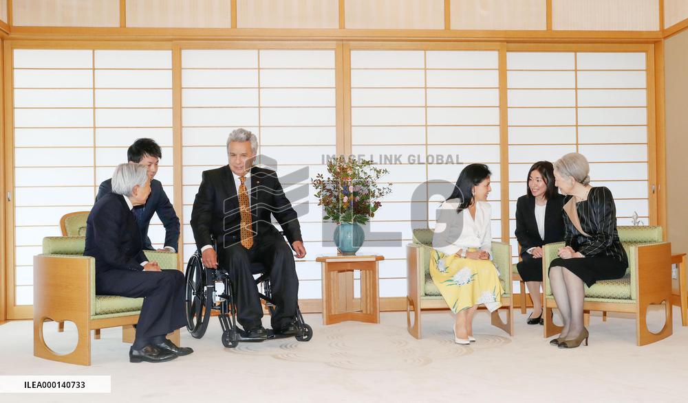 Ecuador president in Japan