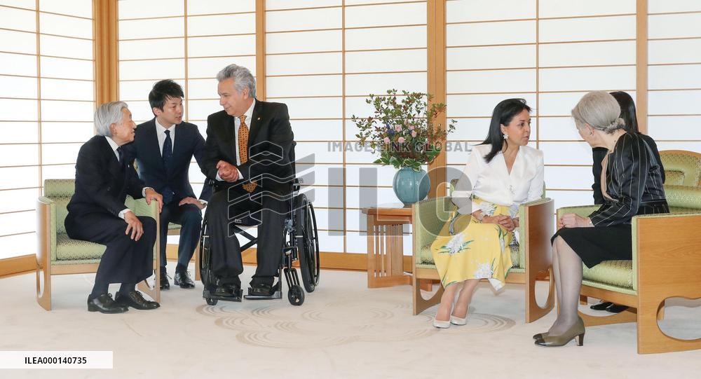 Ecuador president in Japan