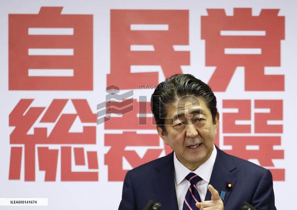 Abe re-elected as head of LDP