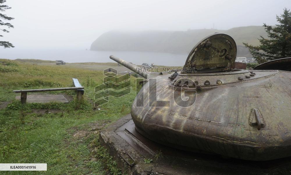 Japanese visitors to Russian-held islands