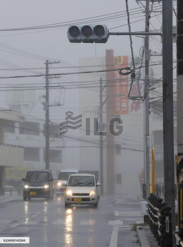 Typhoon Trami approaching southern Japan
