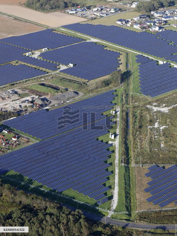 Solar power plant in Hokkaido