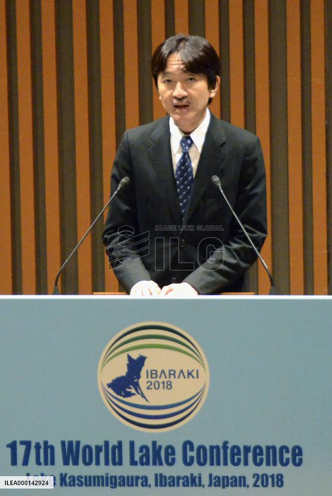 Prince Fumihito at World Lake Conference