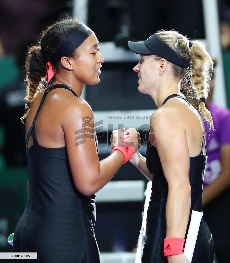 Tennis: Osaka vs Kerber at WTA Finals