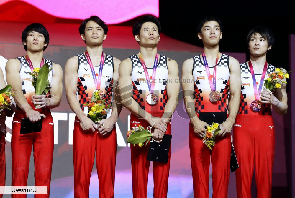 Gymnastics: Japan men's team at world championships