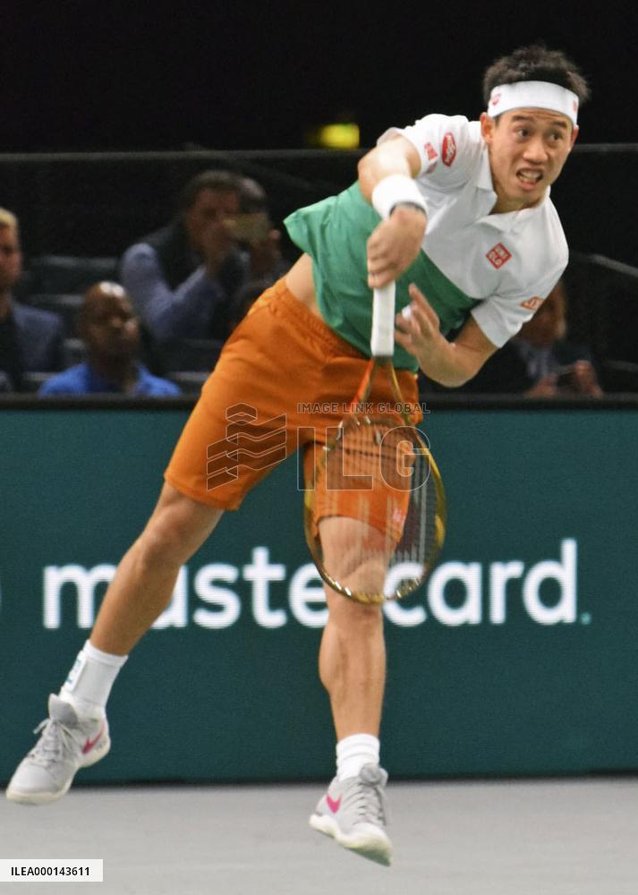 Tennis: Nishikori at Paris Masters
