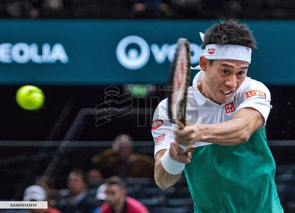 Tennis: Nishikori at Paris Masters