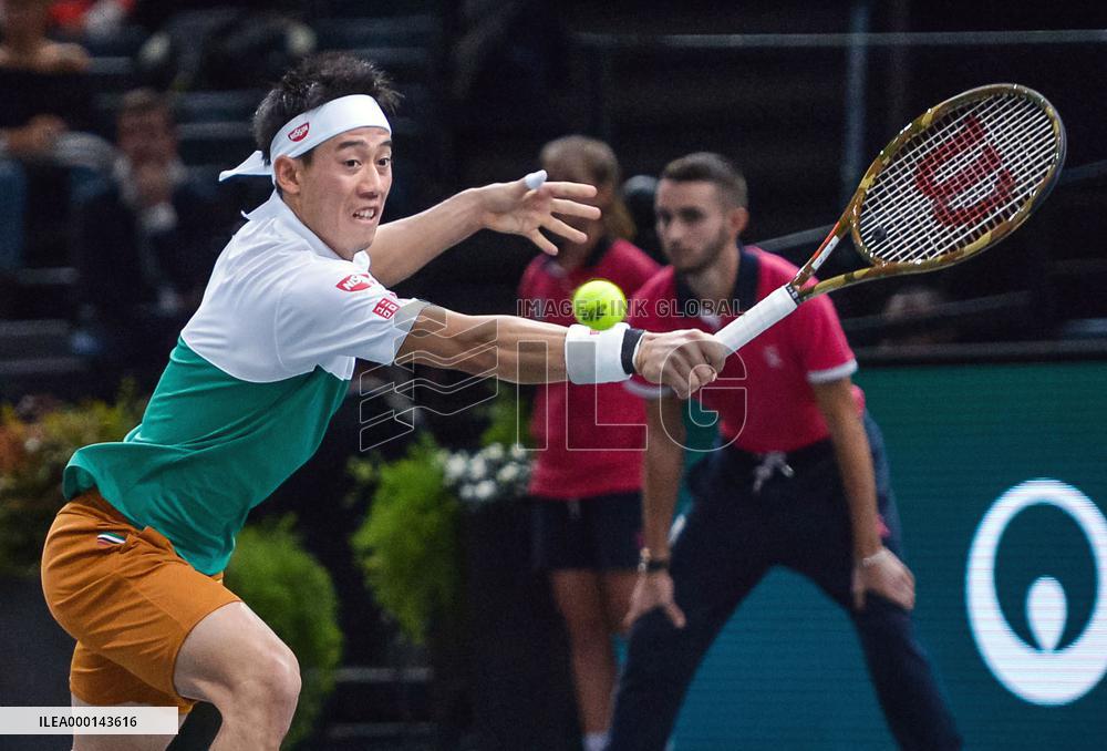 Tennis: Nishikori at Paris Masters