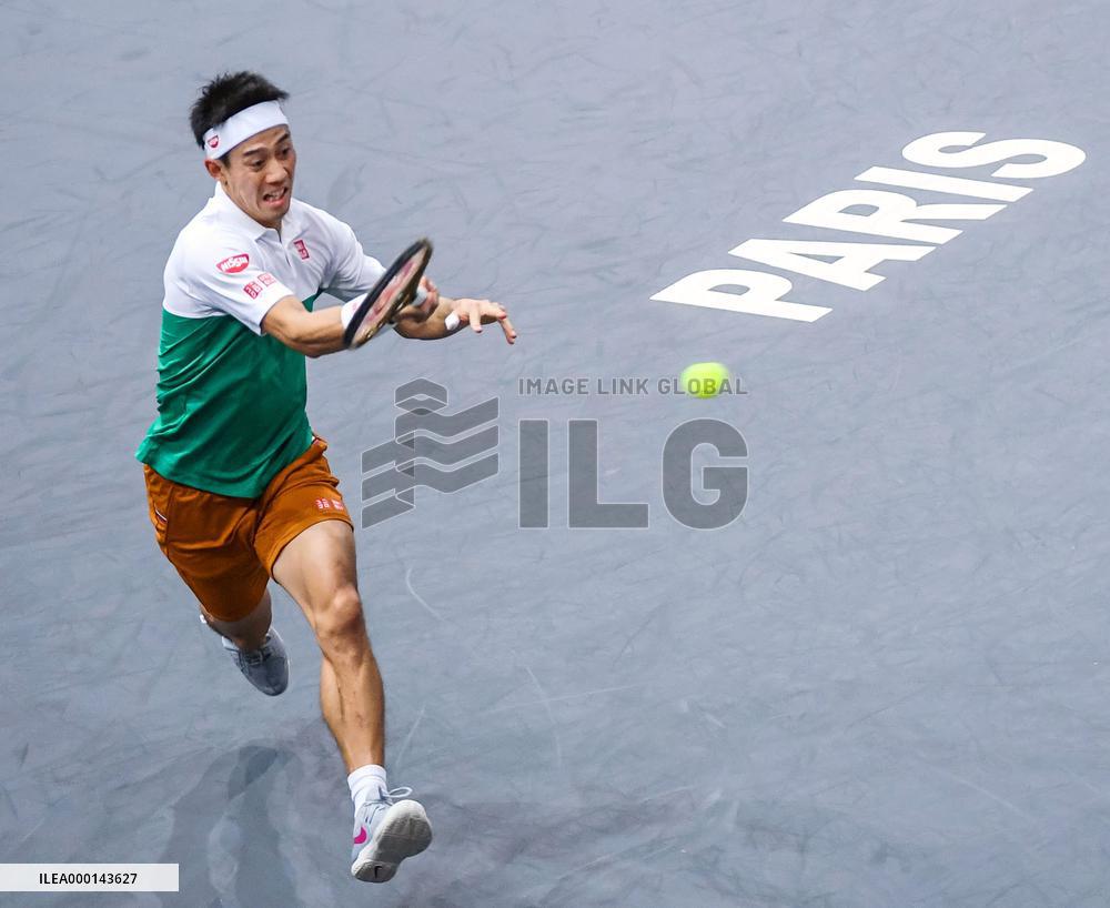 Tennis: Nishikori at Paris Masters