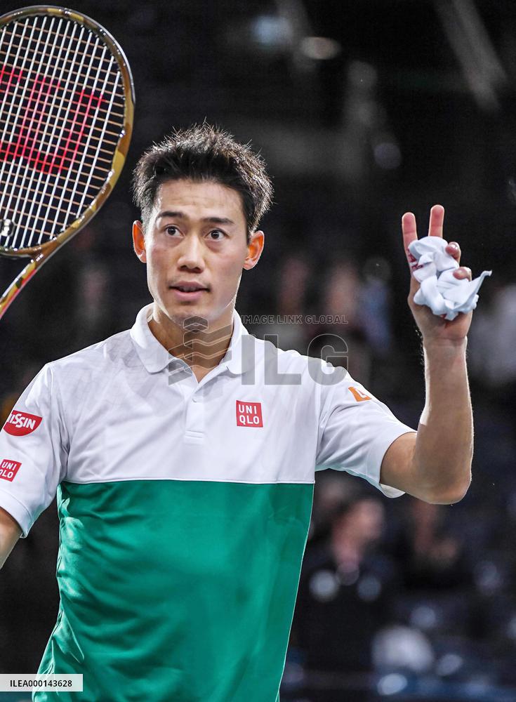 Tennis: Nishikori at Paris Masters