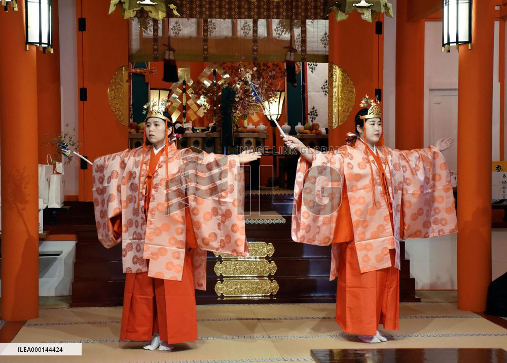 Japan festival showing thanks for rich harvest