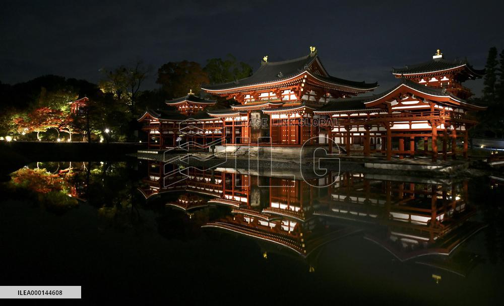 Kyoto's Byodoin lit up